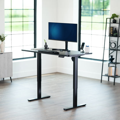1B Solid Top Series - Single Motor Electric Desk with Push Button Memory Controller
