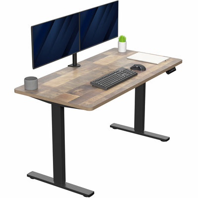 Sturdy ergonomic sit or stand active desk workstation with adjustable height using smart control panel.
