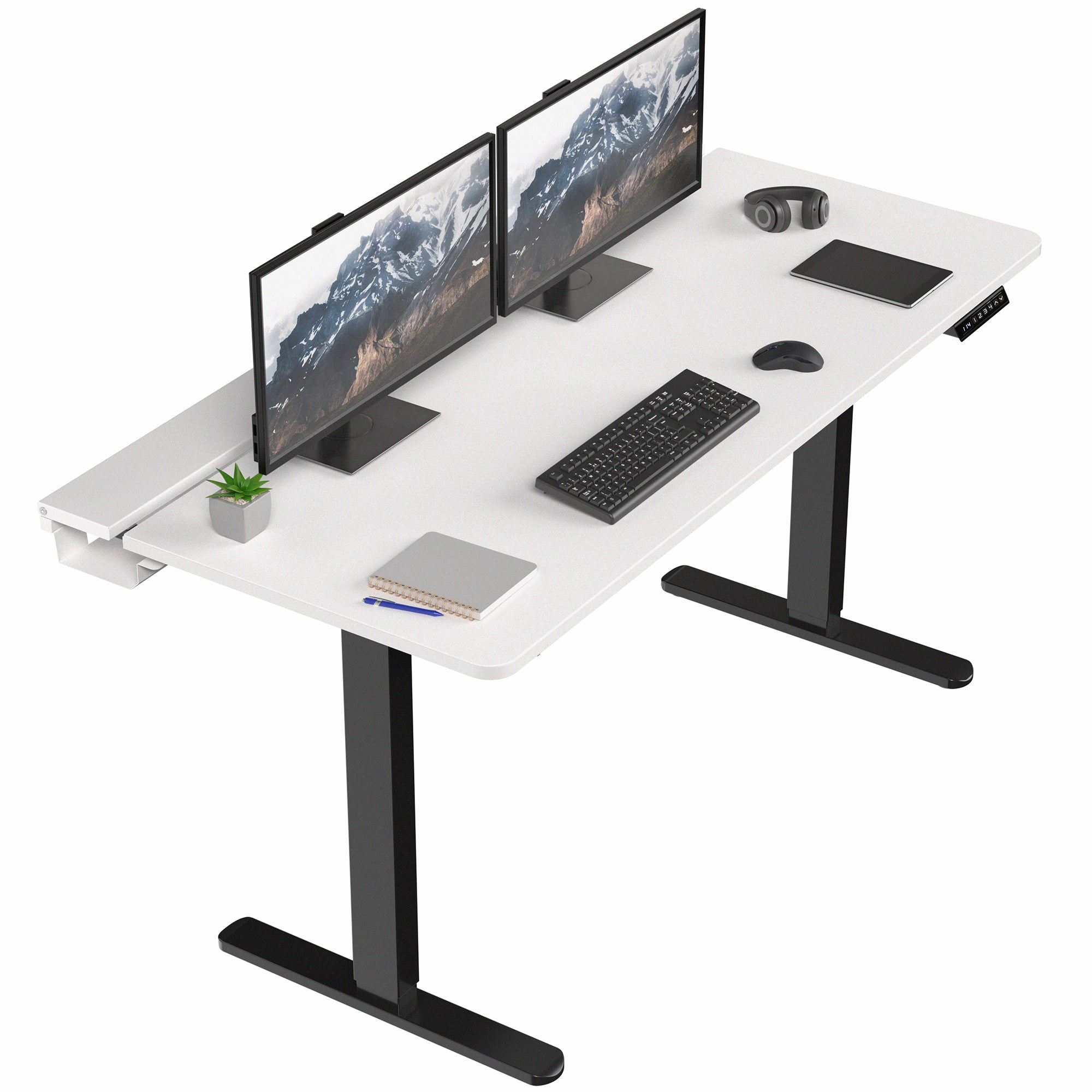 1B6-P3B Series Electric Desk with Concealed Cable Table Top and Full-Size Pad - Thumbnail 4