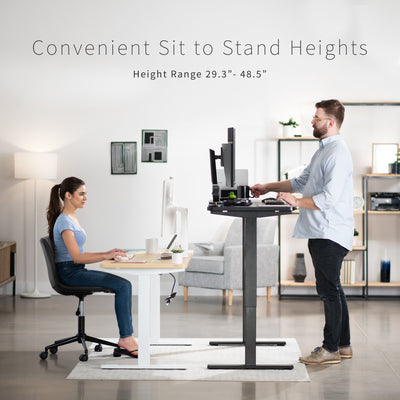 Advanced desk frame and desktop with powerful motor and support.