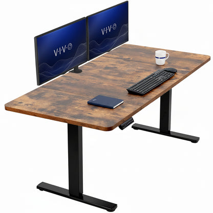 Single Motor Electric Desk with Push Button Memory Controller