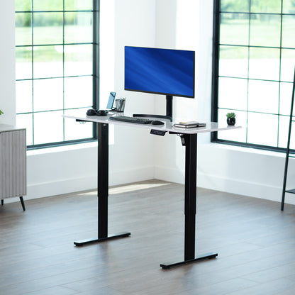1B Solid Top Series - Single Motor Electric Desk with Push Button Memory Controller