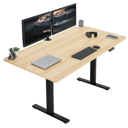 Large sturdy sit or stand active workstation with adjustable height using smart control panel.