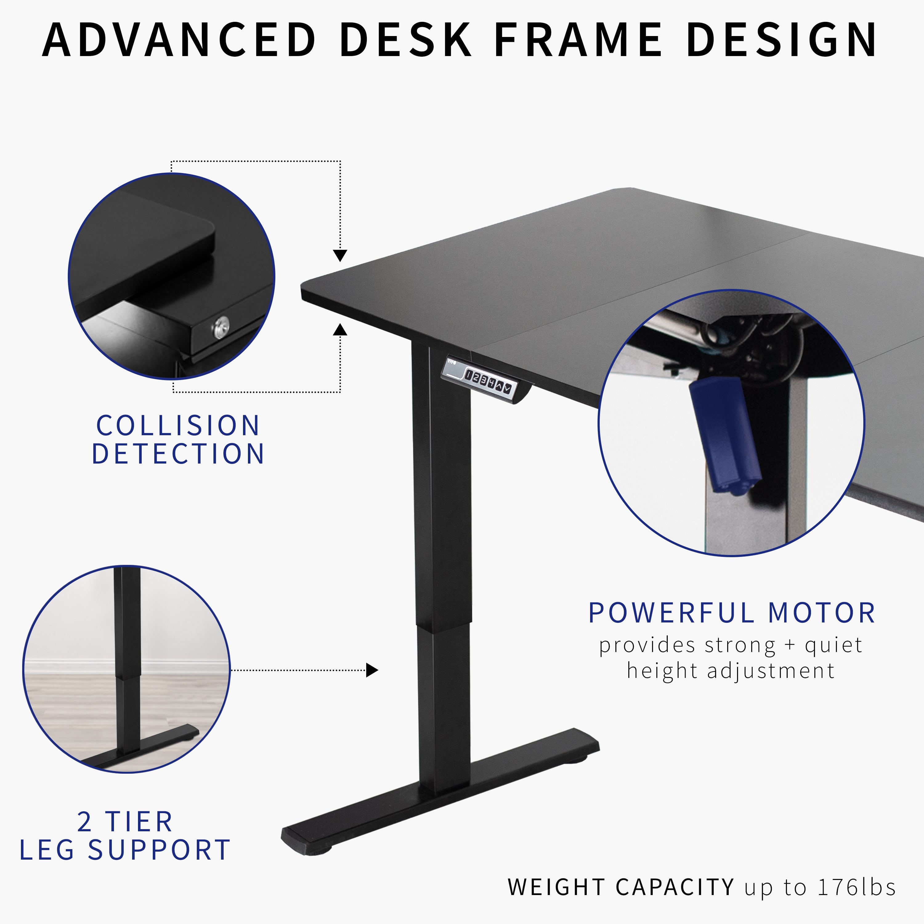 83" x 30" Electric Dual Motor Desk