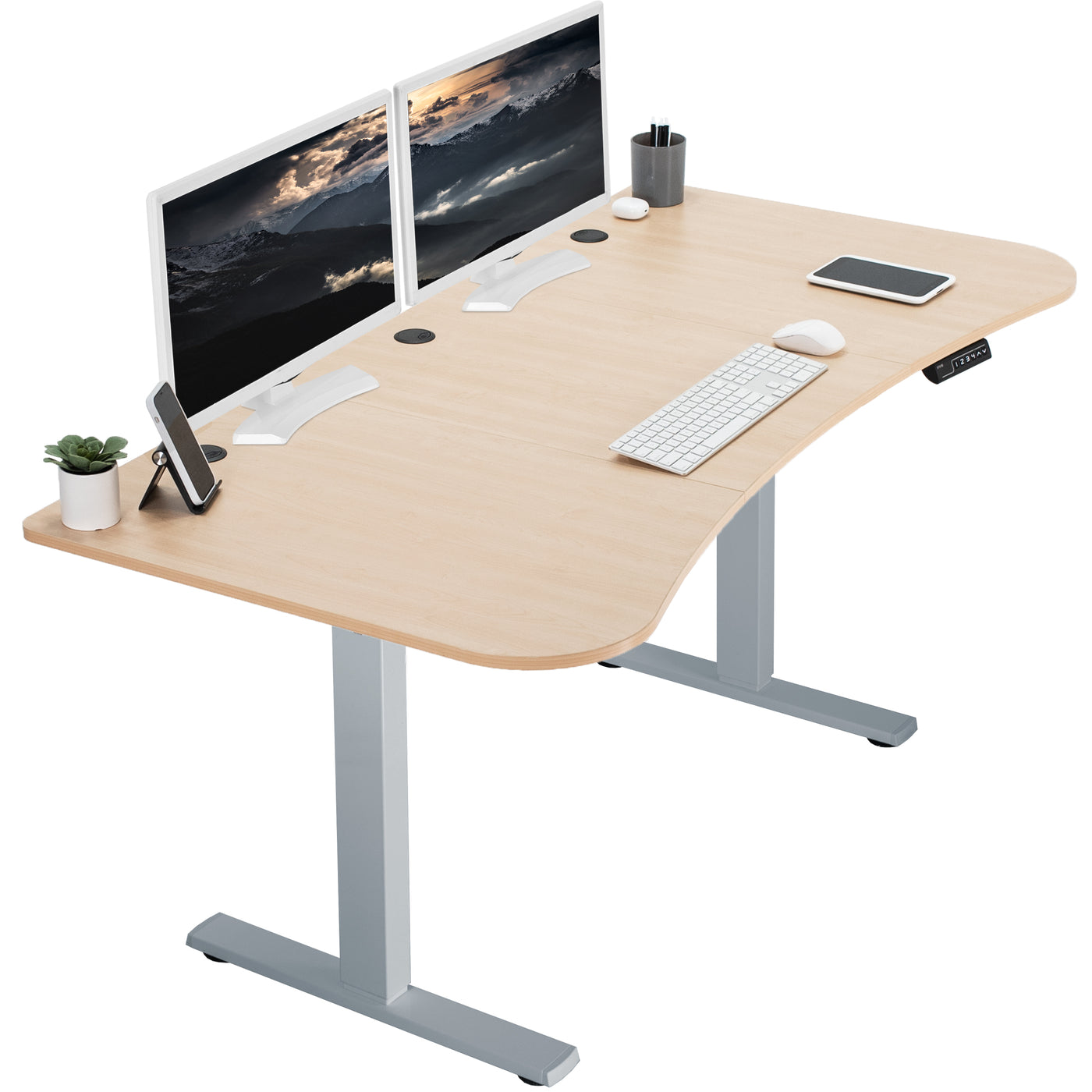63" x 32" Electric Desk with Push Button Memory Controller – VIVO ...