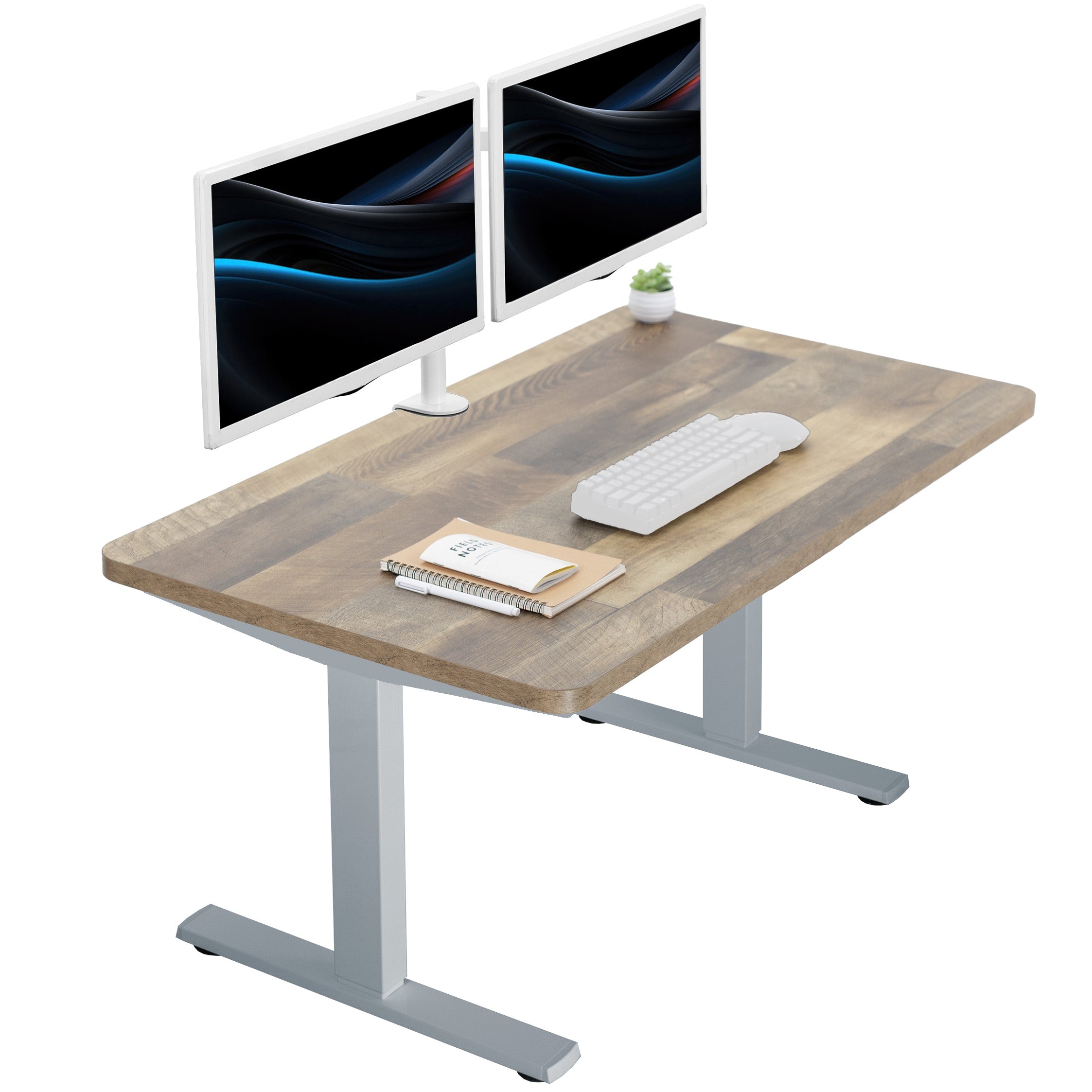 1B Series - Single Motor Electric Desk with Push Button Memory Controller