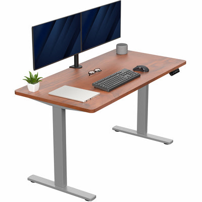 Sturdy ergonomic sit or stand active desk workstation with adjustable height using smart control panel.