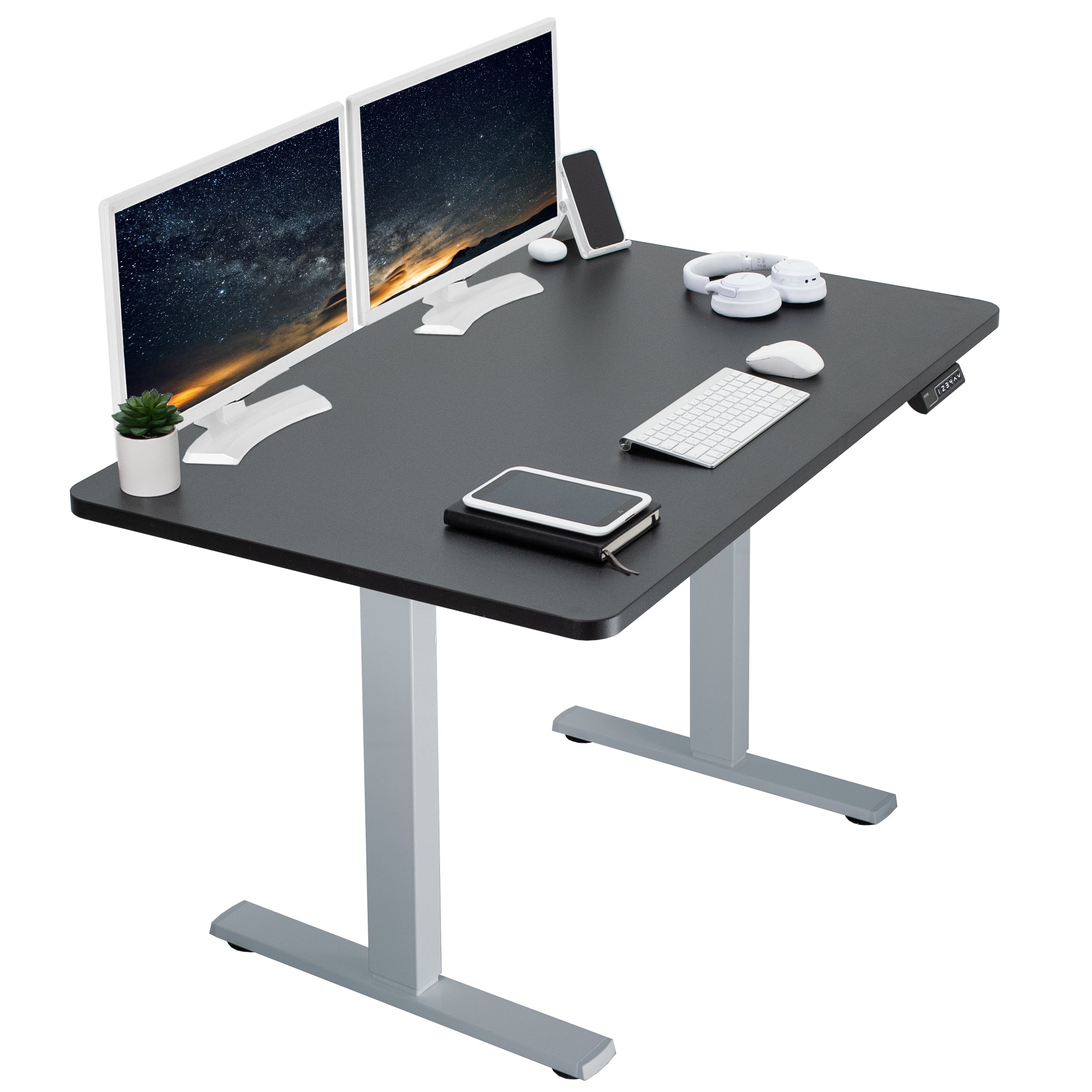 1B Series - Single Motor Electric Desk with Push Button Memory Controller