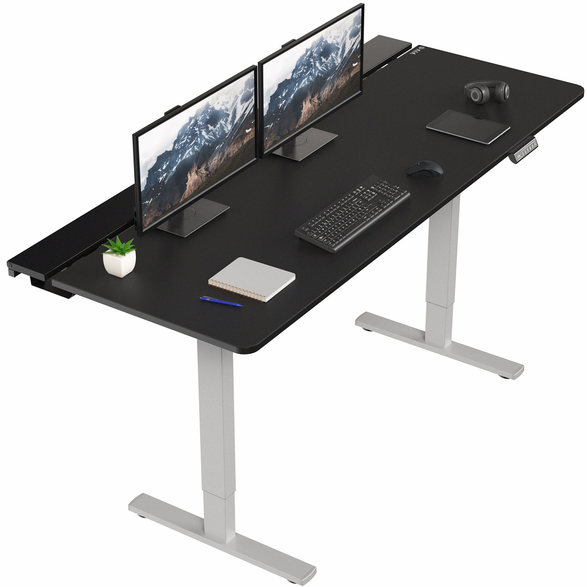1B6-P3B Series Electric Desk with Concealed Cable Table Top and Full-Size Pad