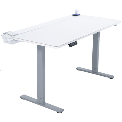 Height Adjustable Desk with Built-In Concealed Cable Trays, Complete Active Standing Workstation