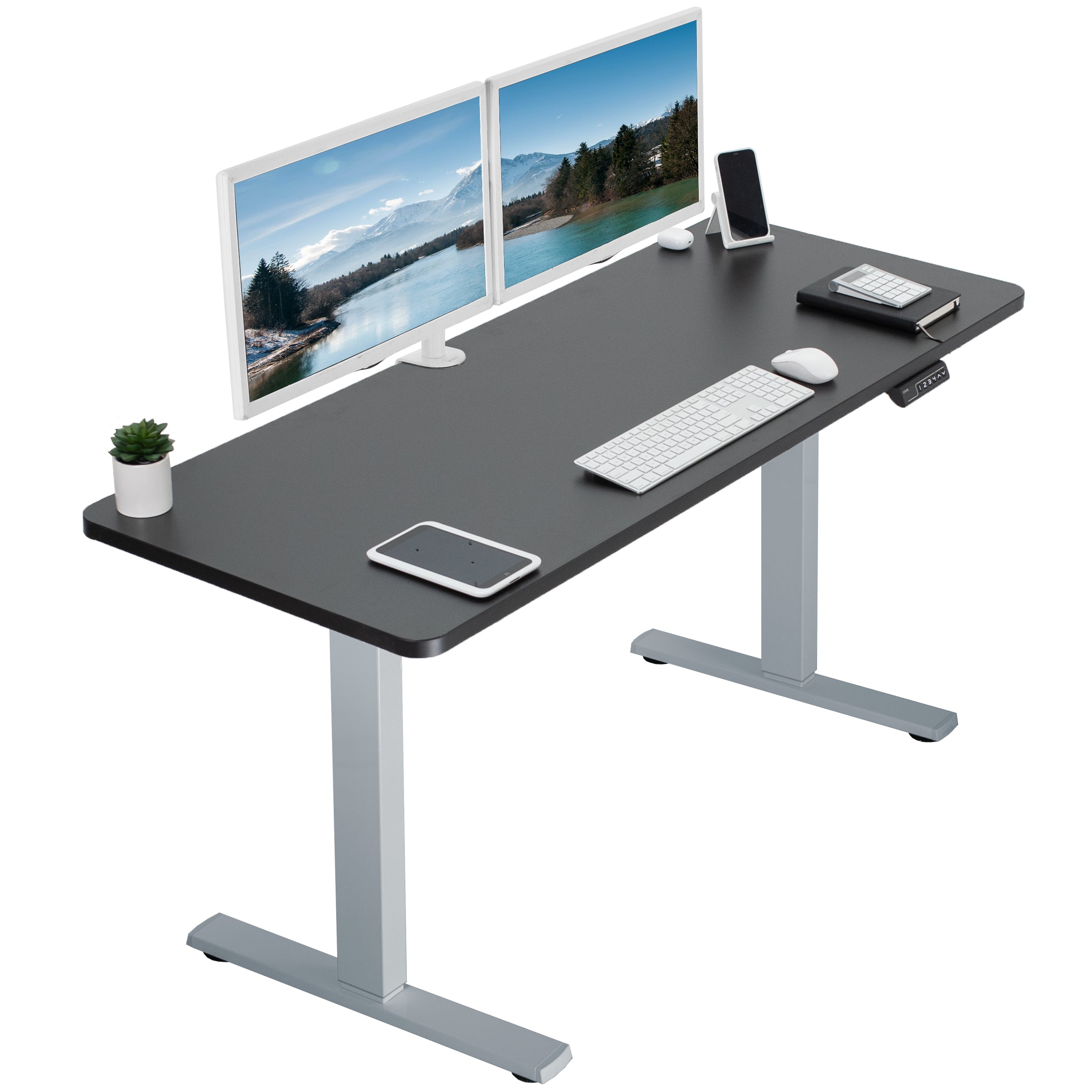 1B Series - Single Motor Electric Desk with Push Button Memory Controller