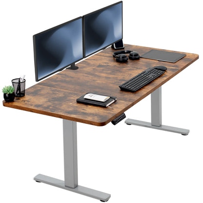 Single Motor Electric Desk with Push Button Memory Controller