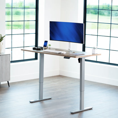 Single Motor Electric Desk with Push Button Memory Controller