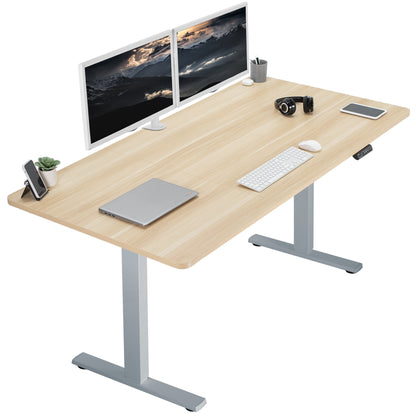 Large sturdy sit or stand active workstation with adjustable height using smart control panel.