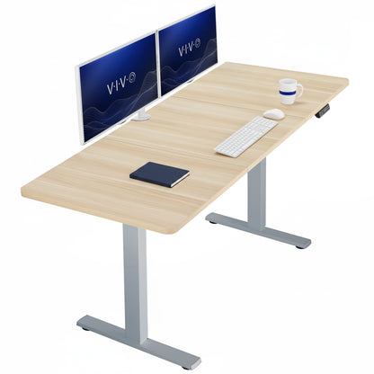 Large sturdy sit or stand modern desk with electric height adjustment options.