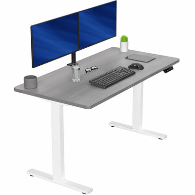 1B Solid Top Series - Single Motor Electric Desk with Push Button Memory Controller