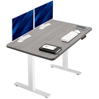 Sturdy ergonomic sit or stand active desk workstation with adjustable height using smart control panel.