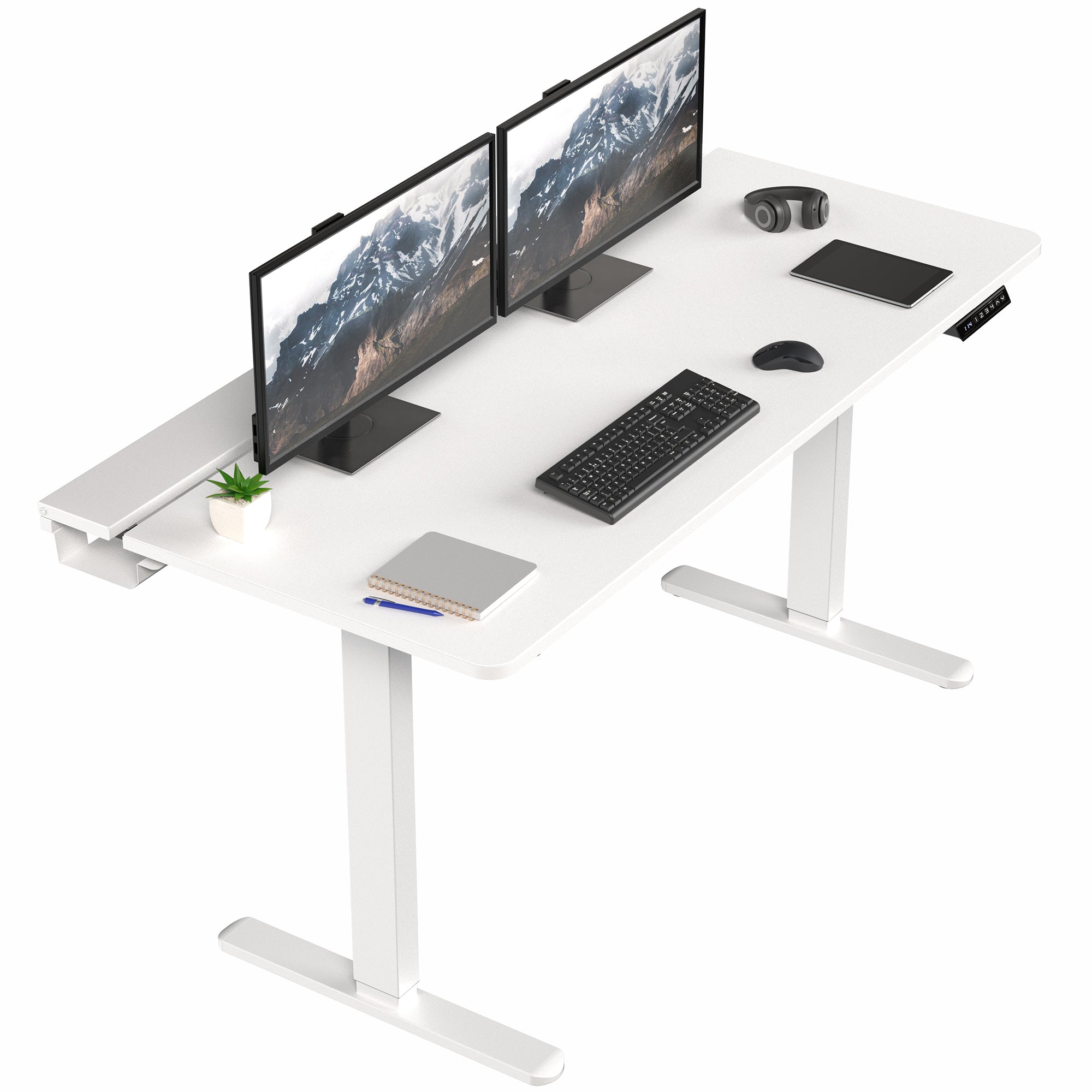 1B6-P3B Series Electric Desk with Concealed Cable Table Top and Full-Size Pad - Thumbnail 3