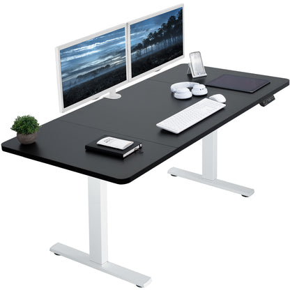 1B Series - Single Motor Electric Desk with Push Button Memory Controller