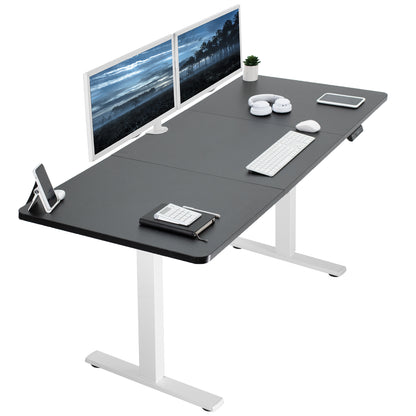 Large sturdy sit or stand active workstation with adjustable height using smart control panel.