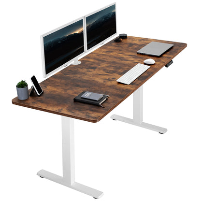 Large sturdy sit or stand active workstation with adjustable height using smart control panel.