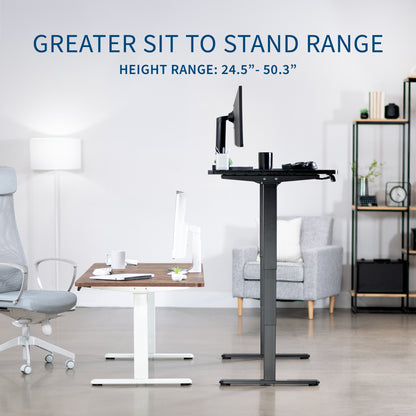 71" x 36" Electric Desk provides a convenient sit and stand workstation for the home or office.