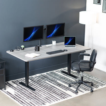 71" x 36" Electric Desk provides a convenient sit and stand workstation for the home or office.