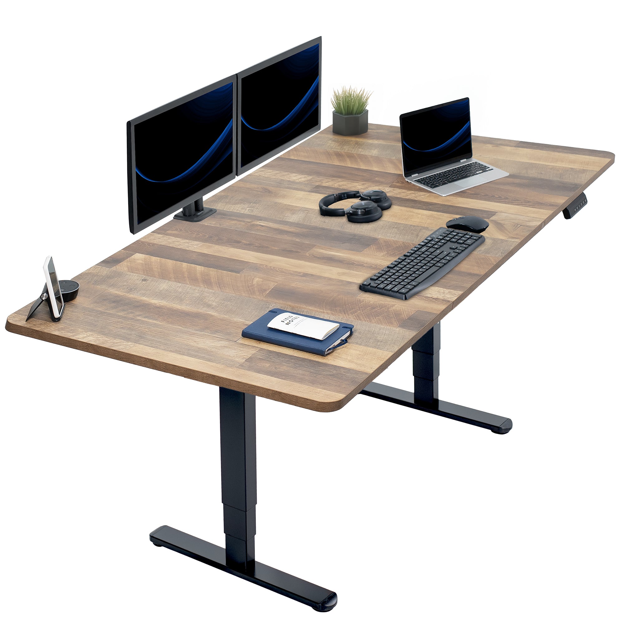 71" x 36" Electric Desk provides a convenient sit and stand workstation for the home or office.