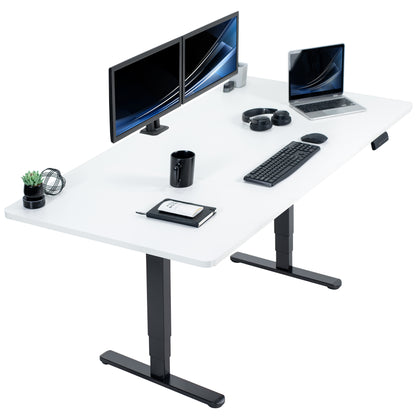 71" x 36" Electric Desk provides a convenient sit and stand workstation for the home or office.