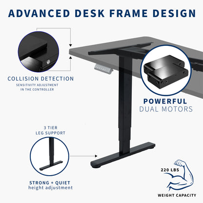 83" x 30" Dual Motor Electric Desk