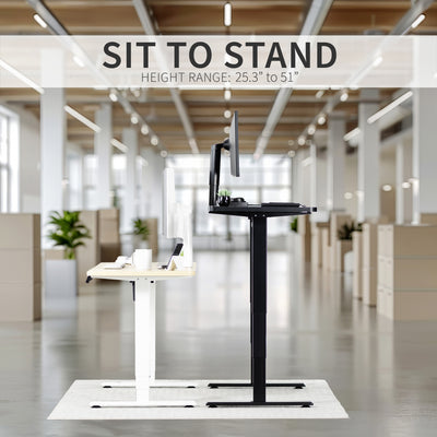 63” x 32” Electric Height Adjustable Sit to Stand Stand Up Desk