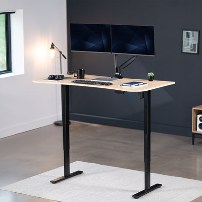 63” x 32” Electric Height Adjustable Stand Up Desk in Modern Office Space