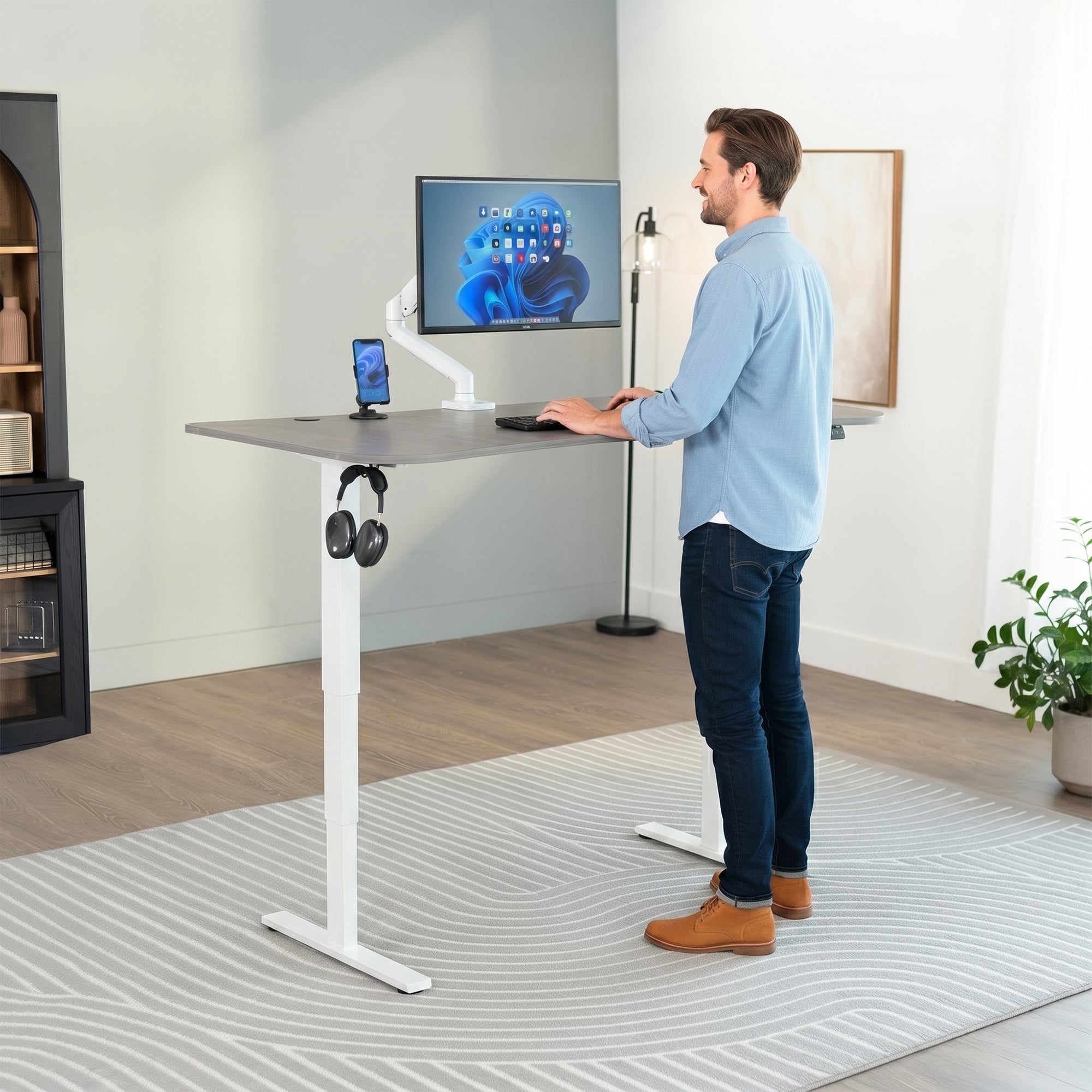 63” x 32” Electric Height Adjustable Stand Up Desk