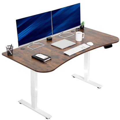 Ergonomic sit or stand active workstation with adjustable height using touch screen control panel.