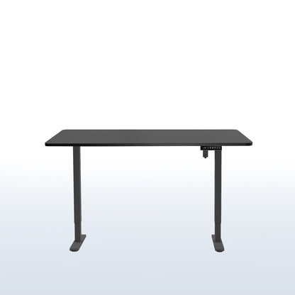 Heavy-duty electric height adjustable desktop workstation for active sit or stand efficient workspace.