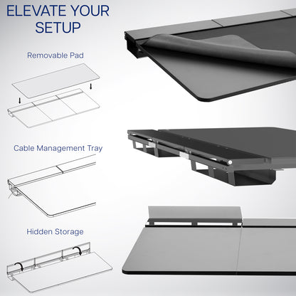 60" x 30" Dual Motor Electric Desk with Concealed Cable Table Top & Full-Size Pad