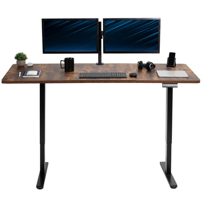 Rustic Electric Height Adjustable 71 x 30 inch Stand Up Desk