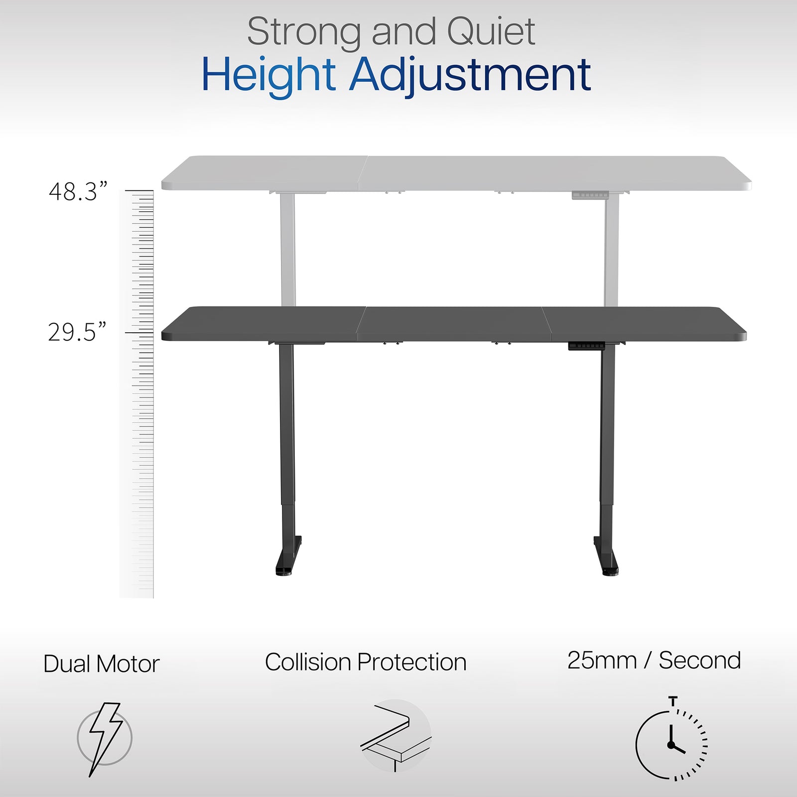 E2 Series - 83" x 30" Dual Motor Electric Desk – VIVO - desk solutions ...