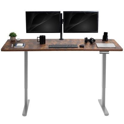 Rustic Electric Height Adjustable 71 x 30 inch Stand Up Desk