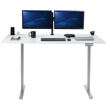 Electric Height Adjustable 71 x 30 inch Stand Up Desk with Dry Erase Whiteboard Top