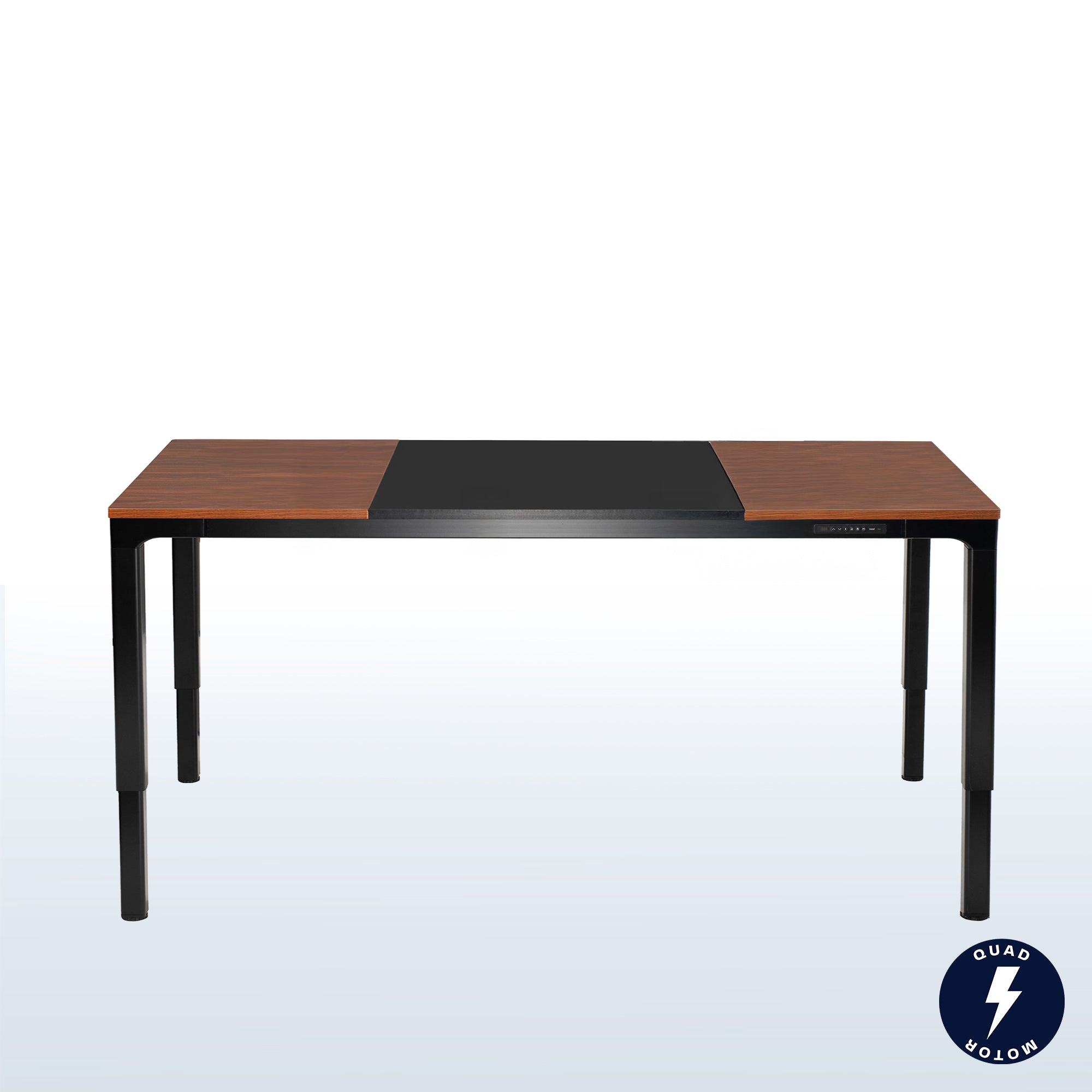 Modern 71" x 30" quad motor electric height adjustable desk.