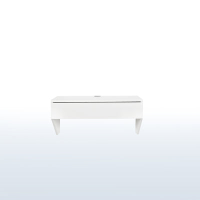 Sturdy wall mount desk with drawer.