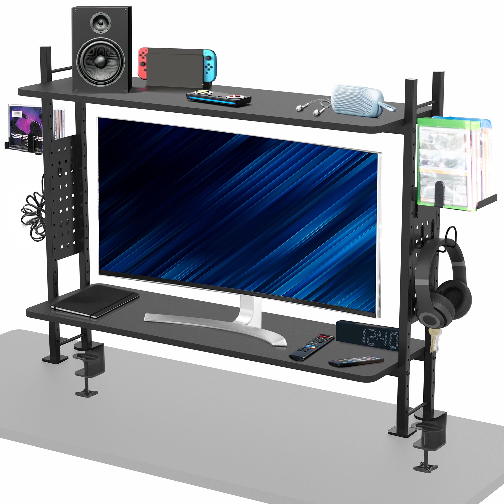 40" Clamp-on Gaming Shelf System