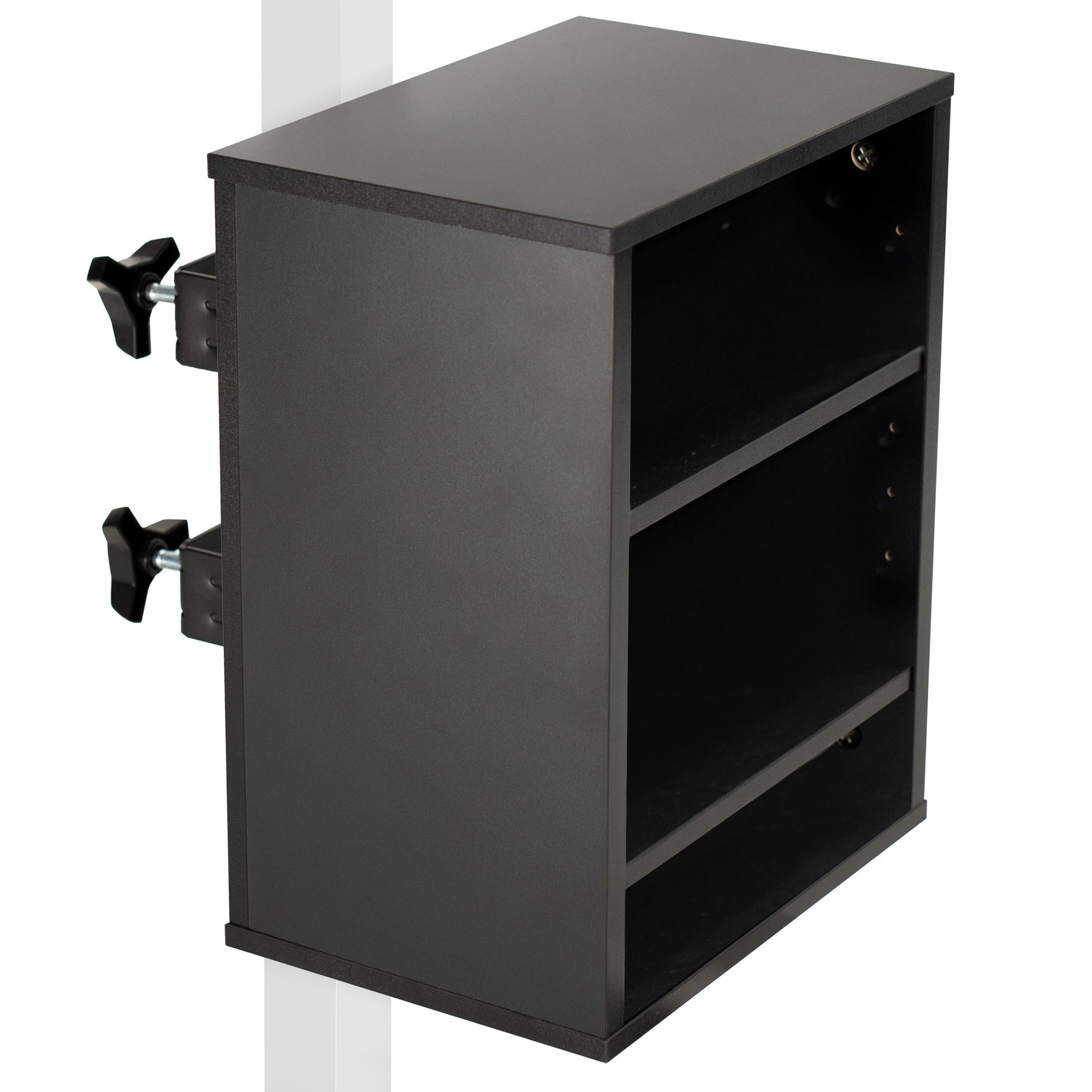 Black 50” Clamp-on Desktop Shelving System