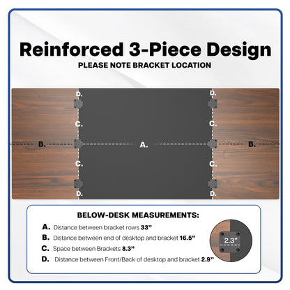 Dark Walnut / Black 71" x 30" Table Top