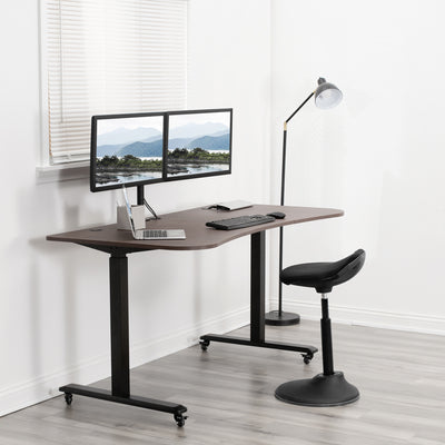 Sturdy desktop tabletop for ergonomic workstation.