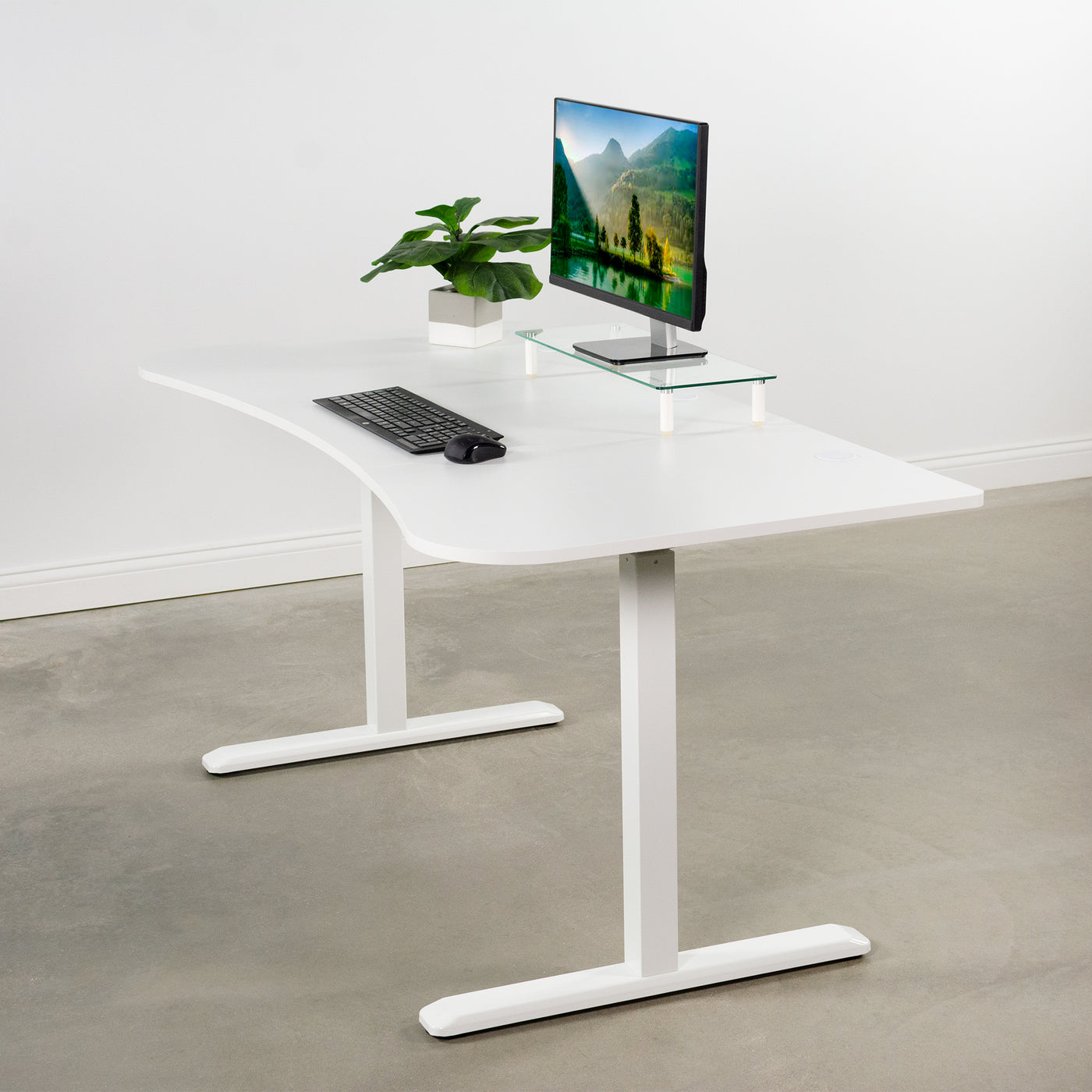 Sturdy desktop tabletop for ergonomic workstation.