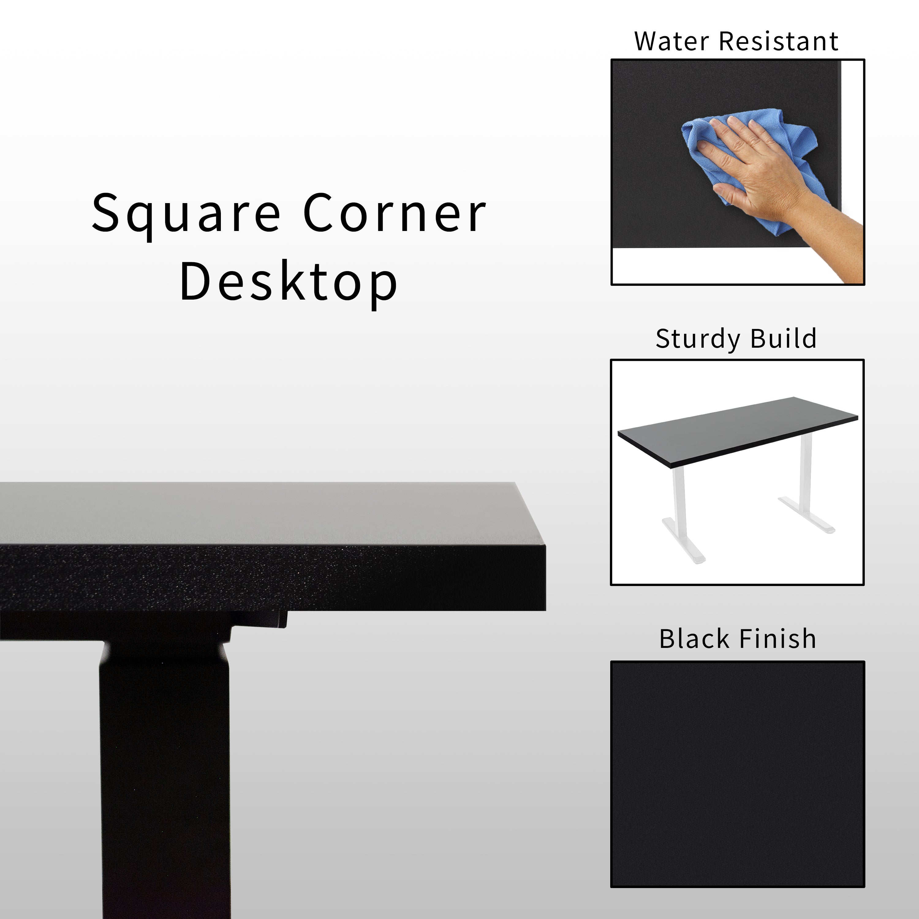 71 x 30 inch Universal Solid Square Corner Table Top for Standard and Sit to Stand Height Adjustable Home and Office Desk Frames