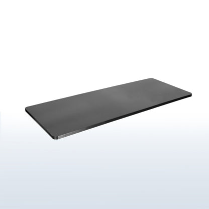 Durable tabletop for sit-stand desk workstation with wide surface.