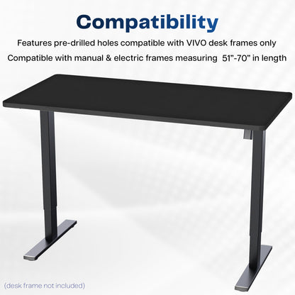 Durable tabletop for sit-stand desk workstation with wide surface.